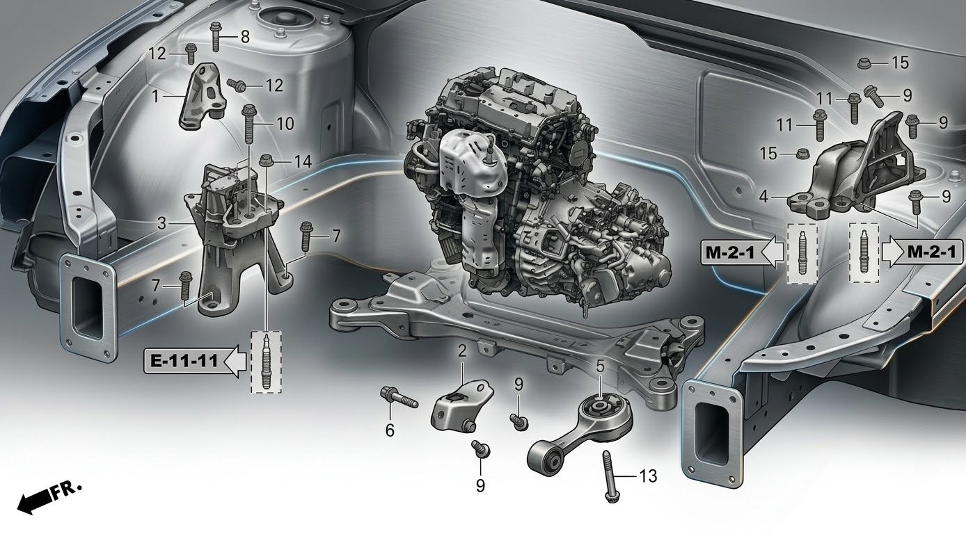 パッソ M700A エンジンマウント 展開図