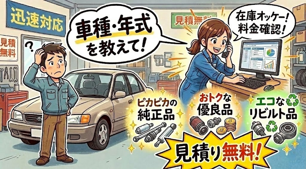 純正部品・自動車優良品・リビルト部品取扱店