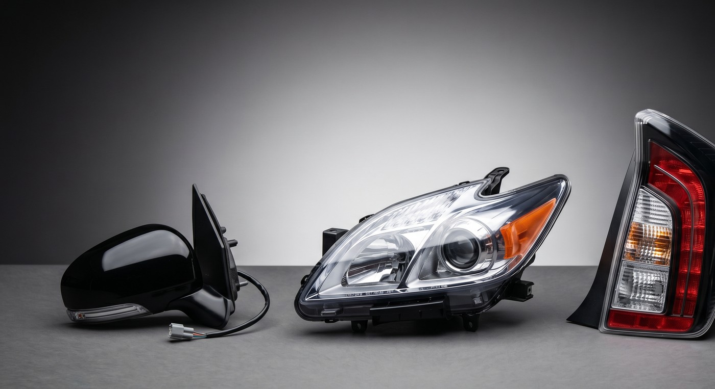 プリウス ZVW30 純正部品 ミラー・ヘッドライト・テールランプ